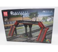 OO Mould King 12008 Railroad Crossing Bridge Train Building Blocks 655Pcs