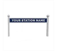 OO Scale Single-Sided Personalised Steam-Era Station Name Board - BLUE