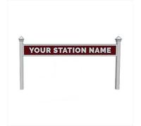 OO Scale Single-Sided Personalised Steam-Era Station Name Board - RED