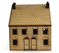 OO Victorian House with Rear Outhouse -Laser Cut MDF- Railway Modelling