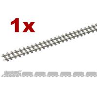 Peco HO Scale 1435 mm (Standard Gauge) Nickel Silver Wooden Sleeper Track (25 pieces) - Gray