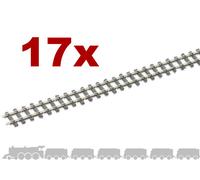 OO9 flexible tracks Peco SL-400 with irregular wooden sleepers and code 80 rail