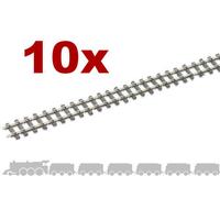 OO9 flexible tracks Peco SL-400 with irregular wooden sleepers and code 80 rail