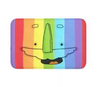 OOAHJEID Bathroom door mat Non-slip Doormat Sarah And Duck Rainbow Living Room Bedroom Mat Outdoor Carpet Flannel Pattern Decor