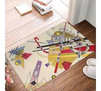 OOAHJEID Bathroom door mat Russian Painter Non-slip Doormat Kitchen Mat Wassily Kandinsky The Blue Rider Balcony Carpet Welcome Rug Indoor Decor