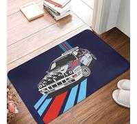 OOAHJEID Flannel absorbent door mat Lancia Martini Racing World Rally Champion Anti-slip Floor Mat Carpet Rug for Entrance Home