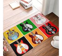 OOAHJEID Flannel absorbent door mat Paul Weller's Jam Guitars Anti-slip Floor Mat Carpet Rug