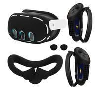 OOAVR VR Headset Protective Accessory Set for Meta Quest 3, Controller Grips, Shell Cover, Silicone Face Pad, Thumbstick Covers