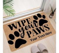 OOAXBEED 1pc Wipe Your Paws Welcome Doormat - Durable, Washable Polyester, Low Profile, Easy to Clean - Great for Entryways, Bathrooms