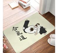 OOAXBEED Aikido Woman Front Door Mat Anti-Slip Indoor Quick Dry Japanese Martial Art Doormat Floor Bath Entrance Rug Carpet