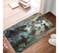 OOAXBEED ARK Survival Evolved Game Bedroom Mat Dino Fight Doormat Living Room Carpet Outdoor Rug Home Decor