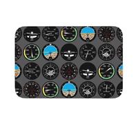 OOAXBEED Aviation Airplane Flight Instruments Front Door Floor Entrance Mats Indoor Aircraft Pilot Plane Bath Kitchen Doormat Carpet Rug