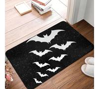 OOAXBEED Bats In The Night Doormat Non-Slip Entrance Bathroom Kitchen Floor Door Mats Halloween Goth Occult Witch Rug Carpet Footpad