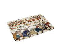 OOAXBEED BATTLE OF HASTINGS,NORMAN KNIGHTS HORSEBACK, ARCHERS AND VIKING SHIPS Non-slip Doormat Floor Mat Entrance Bathroom Footpad Mats