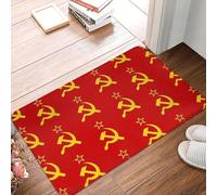 OOAXBEED Bedroom Mat USSR Hammer And Sickle CCCP Retro Russian Soviet Flag Doormat Kitchen Carpet Outdoor Rug Home Decor