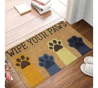 OOAXBEED Cat Paw Wipe Your Paws Doormat Bedroom Rectangle Soft Living Room Home Mat Cute Animal Absorbent Floor Rug Door Mat Area Rugs