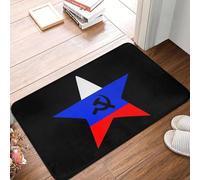 OOAXBEED Communist Russia Flag Non-slip Doormat Floor Mat Sand Scraping Carpet Rug for Kitchen Entrance Bathroom Living room Footpad Mats