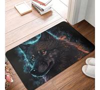 OOAXBEED Custom Spirit Animal Wolf Doormat Non-Slip Entrance Bath Kitchen Door Floor Mat Toilet Rug Carpet Footpad