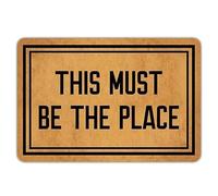 OOAXBEED Door Mats Outside Welcome Mat This Must Be The Place Flannel Non Slip Backing Funny Doormat Indoor Outdoor Rug Front Door Mat