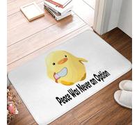 OOAXBEED Duck Knife Peace Was Never An Option Anti-slip Doormat Floor Mat Carpet Rug for Kitchen Entrance Home Balcony Footpad Mats