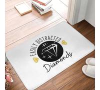 OOAXBEED Easily Distracted By Diamonds Non-slip Doormat Floor Mat Carpet Rug for Kitchen Entrance Home Bathroom Living room Footpad Mats