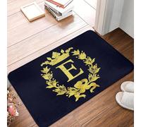 OOAXBEED Gold English Alphabet Letter E Doormat Mat Anti-Slip Monogram Initial Kitchen Bathroom Living Room Rug Carpet-16x24 inch