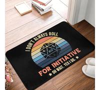 OOAXBEED I Don't Always Roll For Initiative Oh Wait Yes I Do Dnd Game Anti-slip Doormat Floor Mat Carpet Rug for Kitchen Footpad Mats