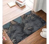 OOAXBEED Let Sleeping Scotties Scottish Terrier Dog Lie Non-slip Doormat Floor Mat Carpet Rug for Kitchen Entrance Balcony Footpad Mats