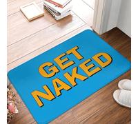 OOAXBEED Lets Get Naked Floor Door Kitchen Bath Mat Anti-Slip Indoor Doormat Living Room Entrance Carpet Rug-20x32 inch