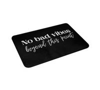 OOAXBEED No Bad Vibes Beyond This Point Anti-slip Doormat Floor Mat Durable Carpet Rug for Kitchen Entrance Home Bedroom Footpad Mats