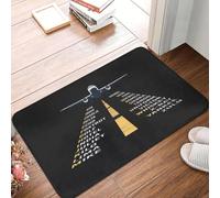 OOAXBEED Phonetic Alphabet Pilot Cadet Airplane Art Doormat Entrance Bath Kitchen Floor Door Mat Aviation Plane Garage Rug Carpet Footpad