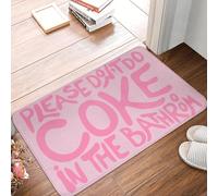 OOAXBEED Please Don't Do Coke In The Bathroom Front Floor Door Entrance Mat Indoor Prank Quote Bath Kitchen Doormat Balcony Carpet Rug-20x32 inch