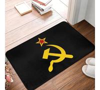 OOAXBEED Russian Soviet Flag Door Floor Bathroom Mats Anti-Slip Outdoor USSR Hammer And Sickle Doormat Garden Entrance Rug Carpet Footpad-20x32 inch