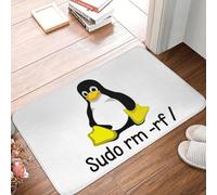 OOAXBEED Sudo Rm -rf Programmer Tux Coder Java Linux Penguin Anti-slip Doormat Floor Mat Carpet Rug for Kitchen Entrance Home Footpad Mat