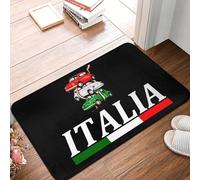 OOAXBEED Vintage Italy Flag Car Floor Door Kitchen Bath Mats Anti-Slip Outdoor Italian Pride Doormat Bedroom Balcony Entrance Carpet Rug-20x32 inch