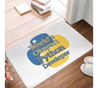 OOAXBEED World's Okayest Python Developer Non-slip Doormat Floor Mat Carpet Rug for Kitchen Entrance Bathroom Living room Footpad Mats