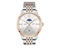 ooazbhy Watch Men's Automatic Mechanical Watch Men's Watch Double Calendar Hollow Waterproof IW528 Watch for Your Boyfriend Royal Series Rose Gold White Plate Steel Strap