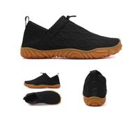 Oobend Slip on Barefoot Shoe for Women & Men - Lightweight, Breathable Lightweight Non-Slip Recovery Slip on Shoes (Black,8)