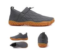 Oobend Slip on Barefoot Shoe for Women & Men - Lightweight, Breathable Lightweight Non-Slip Recovery Slip on Shoes (Grey,12)