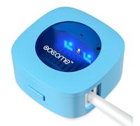OOCOME Portable Deep UV Toothbrush Sanitizer Case Toothbrush Sanitizer Holder Organizer Case Toothbrush Cleaner Holder with Sticker free Punching for Travel and Family Use (Blue)