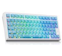 OOCTPK Chilkey Slice75 HE Gaming Keyboard: Hall Effect Aluminum Keyboard with Flux Switch, Rapid Trigger, 8K Polling, Per-Key RGB Gaming Magnetic Switch Key Board for Gaming (Translucent Blue)