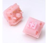 OOCTPK Chilkey WS Pink Pearl Linear Switches Ultra-Smooth Ball-Bearing Linear Switches for Mechanical Keyboard, 5-Pin PCB Mount, Factory Lubed, POM Stem, Ideal for DIY Custom Keyboard Builds (35Pcs)