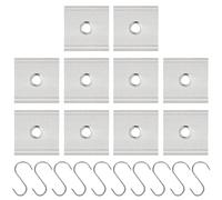 OODJVN 10 Rv Shelter Hooks And 10 S Hooks, Awning Supplies, Camping Pipe Rail Accessories, Suitable For Rv And Camping.
