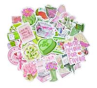 OODJVN 100 Small Green Fresh Stickers, Literary And Artistic Trend Stickers, Diy Creative Decorative Stickers For Hand Accounts, Suitable For Dressing Up Mobile Phone Cases, Suitcases, And Diaries.
