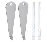 OODJVN 2 Stainless Steel Coffee Handle Filter Remover, 2 Double-Headed Cleaning Brushes, Cleaning Lever Tool, Safe Removal Of The Inner Core Of The Filter, Grinder Dust Removal Brush.