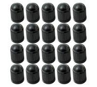 OODJVN 20 Dust-Proof Inflator Caps, Black Plastic Valve Caps, Tire Caps With Sealing Rings, Suitable For Automobiles And Bicycles.