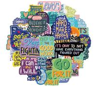 OODJVN 200 Inspirational English Stickers, Student Creative Stationery, Positive Energy Text Decoration Stickers, Hand Account Diary Decoration Stickers.
