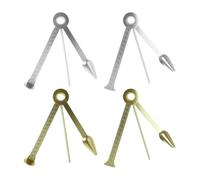OODJVN 4 Pieces Of Folding Cigarette Knives, Pipe Cleaners, Convenient And Cleanable Hanging Knives, Gifts For Elders (Gold, Silver).