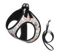 Oodles Of Poodles Adjustable Reflective Harness Leash Set For Cats And Dogs, Soft Breathable Mesh Vest With Escape-Proof Design For Small Pets