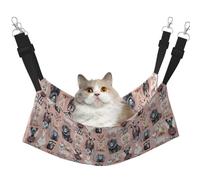 Oodles of Poodles Hanging Pet Hammock with Adjustable Straps and Metal Hooks Double Sided Bed